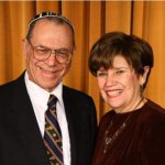 Rabbi Pechman, founder of the Hebron Fund, with wife Ruth