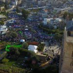 Crowds fill the streets of Hebron on Passover
